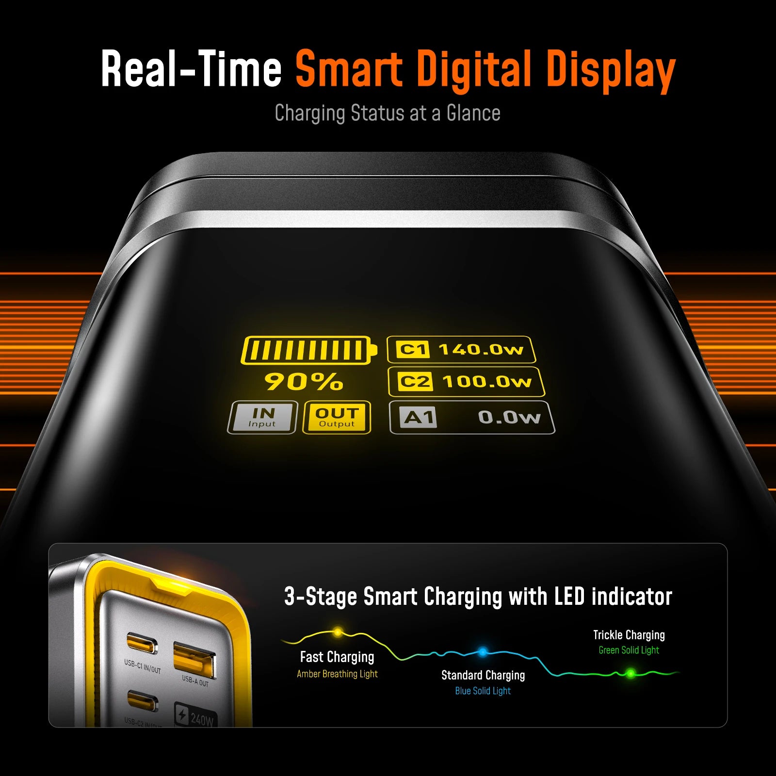 240W AOHI The Future Starship 27600mAh Power Bank Dark Gray